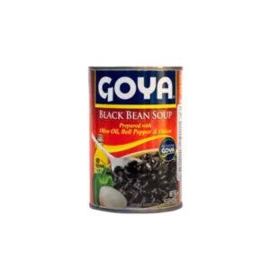 frijoles negros guisados de goya listos para servir